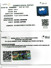 9.34/CT Natural Blue Sapphire with Govt Lab Certificate (4551)